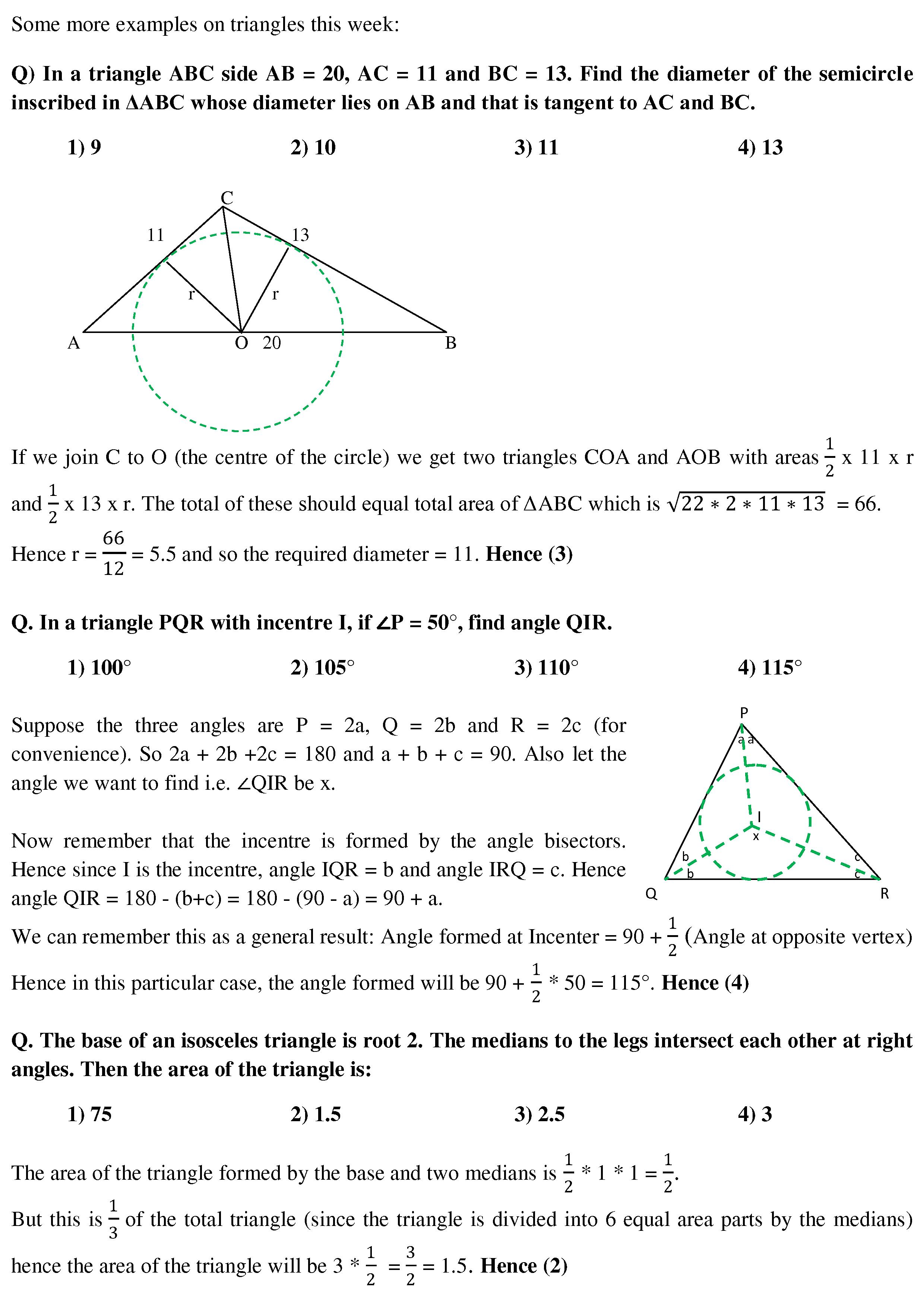 Triangle Problems Examples Triangles – Examples 5 – CAT-holics