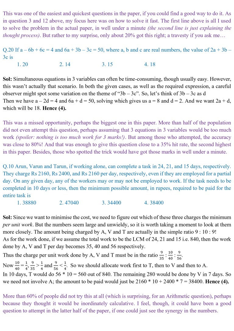 CAT 25 Analysis – S1 QA – Jugaad – CAT-holics