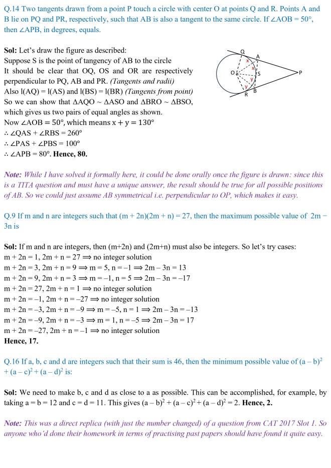 CAT 25 Analysis – S2 QA – Easy – CAT-holics